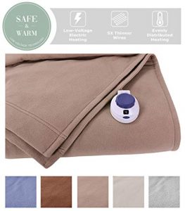 SoftHeat by Perfect Fit | Luxury Fleece Electric Heated Blanket with Safe & Warm Low-Voltage Technology